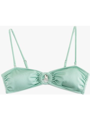 Koton Çıkarılabilir Askılı Aksesuar Detaylı Straplez Bikini Üstü