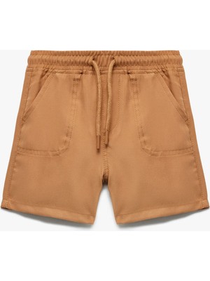 Koton Beli Bağcıklı Cep Detaylı Viskon Şort