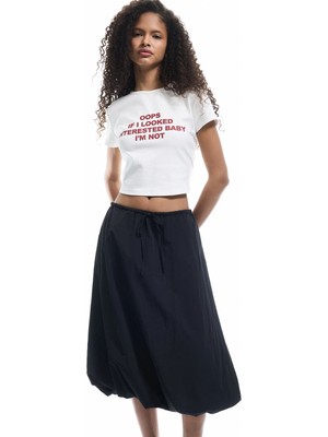 Koton Beli Bağcıklı Paraşüt Kumaş Uzun Balon Etek