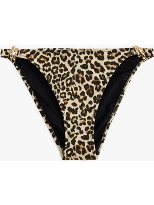 Koton Aksesuar Detaylı Leopar Desenli Bikini Altı