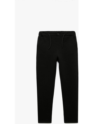 Koton Fermuarlı Beli Bağcıklı Pamuklu Şardonlu Pantolon Görünümlü Eşofman Altıtı