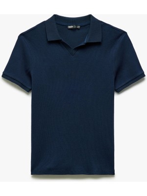 Koton Pamuklu Slim Fit Kısa Kollu V Yaka Polo Tişört