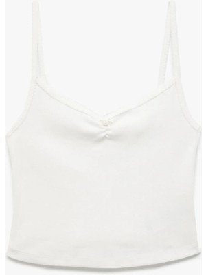 Koton Pamuklu V Yaka Askılı Pijama Üstü