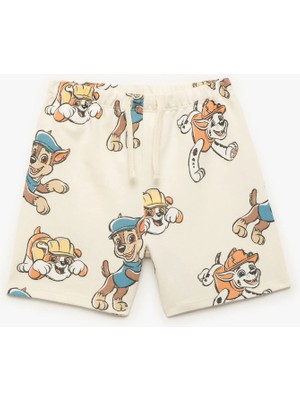 Koton Lisanslı  Beli Lastikli Paw Patrol Baskılı Pamuklu Şort
