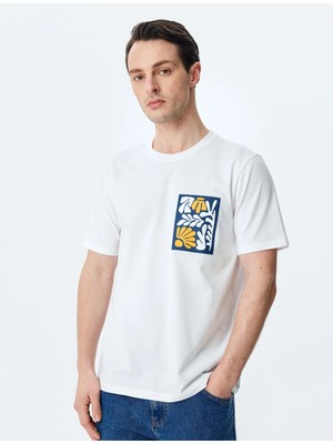Koton Regular Fit Bisiklet Yaka Kısa Kollu Pamuklu Baskılı Tişört
