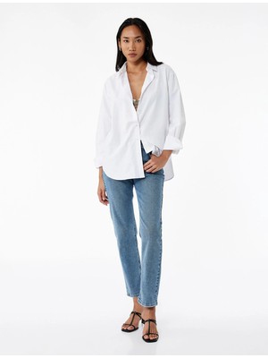 Koton Pamuklu Dar Kesim Normal Bel Jean Pantolon - Slim Straight Fit Jean