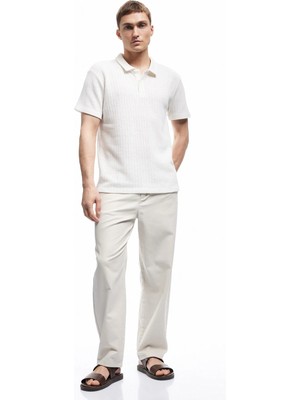 Koton Keten Pamuk Karışımlı Cep Detaylı Pileli Kumaş Pantolon