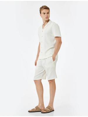 Koton Pamuklu Cep Detaylı Beli Bağcıklı Müslin Şort