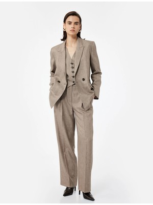 Koton Kruvaze Yaka Uzun Kollu Oversize Blazer Ceket