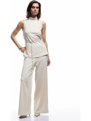 Koton Normal Bel Regular Fit Uzun Geniş Paça Palazzo Pantolon