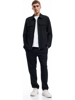 Koton Viskon Karışımlı Cep Detaylı Beli Bağcıklı Pantolon