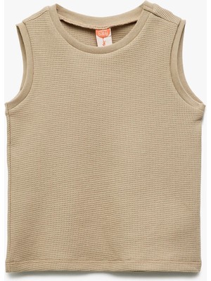 Koton Bisiklet Yaka Kolsuz Dokulu Pamuklu Basic Atlet