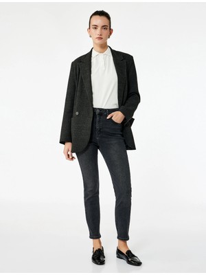 Yüksek Bel Dar Kesim Jean Pantolon - Skinny Push Up Fit Jean