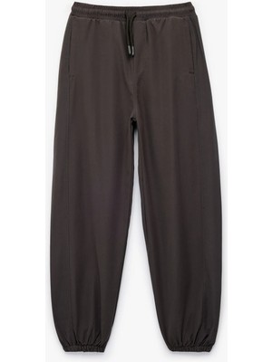 Cepli Beli Lastikli Bağlamalı Loose Fit Jogger Paraşüt Pantolon