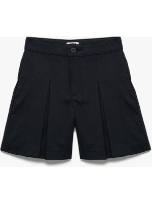 Koton Normal Bel Cepli Viskon Karışımlı Pileli Şort