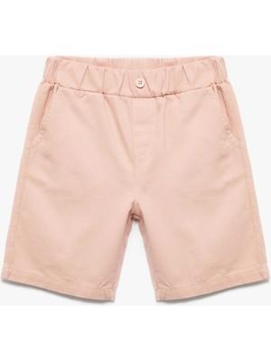 Koton Beli Lastikli Pamuklu Cepli Basic Şort