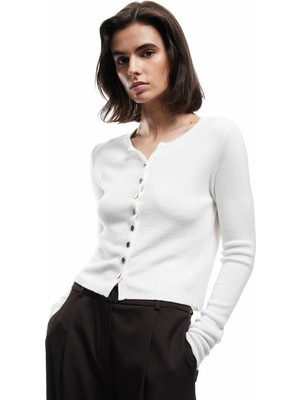 Uzun Kollu Bisiklet Yaka Triko Hırka