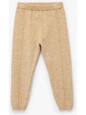 Beli Bağcıklı Basic Triko Pantolon