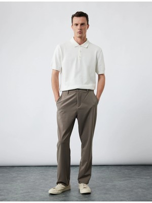 Koton Slim Fit Cep Detaylı Düğmeli Esnek Kumaş Pantolon