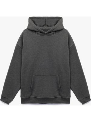 Koton Şardonlu Uzun Kollu Kapüşonlu Oversize Sweatshirt