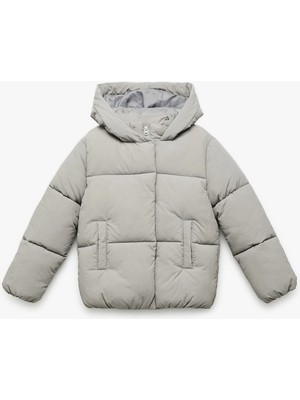 Koton Uzun Kollu Kapşonlu Şişme Mont