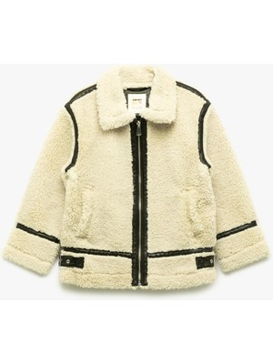 Koton Uzun Kollu Gömlek Yaka Cepli Peluş Ceket