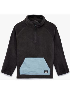 Koton Dik Yaka Yarım Fermuarlı Kanguru Cepli Polar Sweatshirt