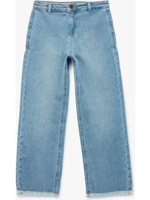 Koton Pamuklu Cepli Yüksek Bel Denim Pantolon