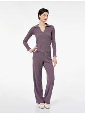 Koton Slim Fit Bürümcük Kumaş Bol Paça Pantolon