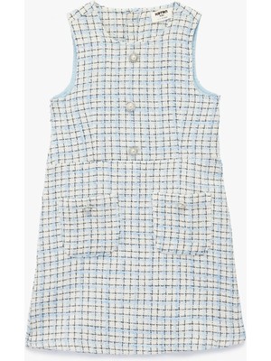 Koton Kısa Kollu Bisiklet Yaka Tüvit Jile Elbise