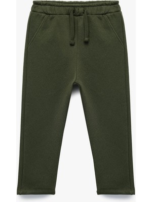 Cepli Beli Bağcıklı Pamuklu Basic Eşofman Altı