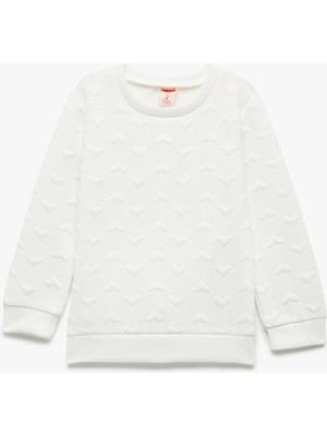 Kalpli Uzun Kollu Bisiklet Yaka Sweatshirt