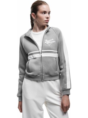 Koton Harvard Lisanslı Fermuarlı Şardonlu Baskılı Sweatshirt