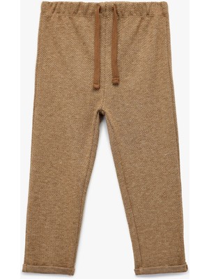 Koton Desenli Viskon Karışımlı Beli Bağcıklı Pantolon