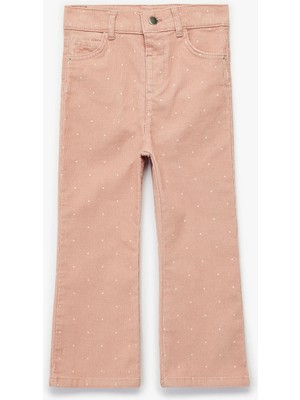 Koton Puantiye Detaylı Cepli Pamuklu Ispanyol Paça Pantolon