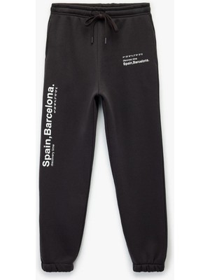 Koton Baskılı Beli Bağcıklı Rahat Kalıp Jogger Eşofman Altı