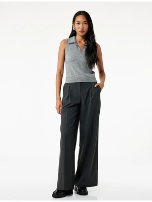 Kolsuz Polo Yaka Triko Süveter