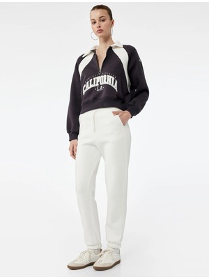 Koton Şardonlu Cepli Beli Bağcıklı Rahat Kalıp Jogger Eşofman Altı