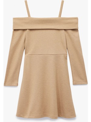 Koton Volanlı Askı Detaylı Uzun Kollu Elbise