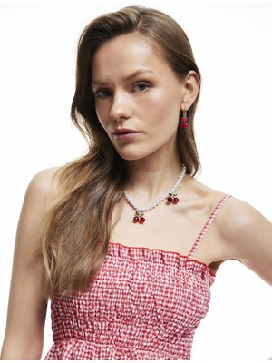 Koton Gipeli Pötikareli Ince Askılı Bluz