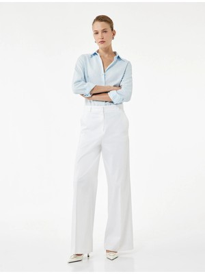 Slim Fit Uzun Kollu Klasik Yaka Poplin Gömlek