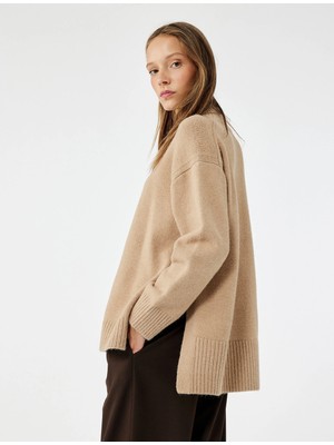 Koton Dik Yaka Uzun Kollu Triko Tunik