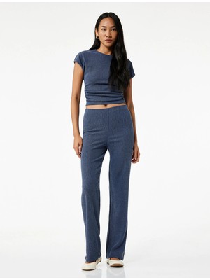 Koton Bürümcük Kumaş Slim Fit Uzun Düz Paça Pantolon