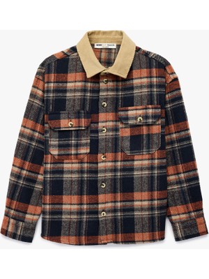 Koton Uzun Kollu Cep Detaylı Ekoseli Oduncu Gömlek