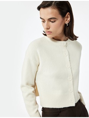 Koton Uzun Kollu Bisiklet Yaka Triko Hırka