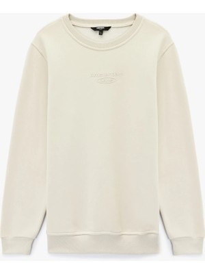 Koton Uzun Kollu Bisiklet Yaka Şardonlu Baskılı Sweatshirt