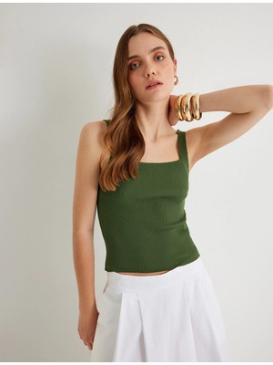 Koton Kalın Askılı Triko Üst