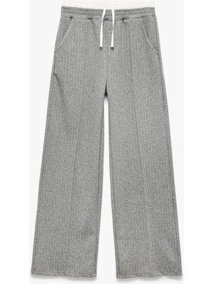 Koton Lastikli Viskon Karışımlı Gri Kız Çocuk Pantolon 6WKG40030AK