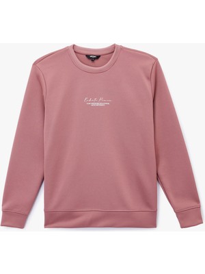 Koton Uzun Kollu Basic Bisiklet Yaka Baskılı Sweatshirt