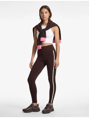 Koton Yüksek Bel Biyeli Slim Fit Spor Tayt